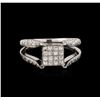 Image 1 : 14KT White Gold 0.72ctw Diamond Ring