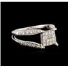 Image 2 : 14KT White Gold 0.72ctw Diamond Ring