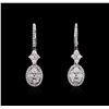 Image 1 : 14KT White Gold 0.90ctw Diamond Earrings