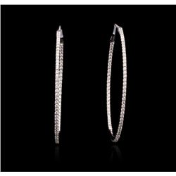 18KT White Gold 1.85ctw Diamond Earrings