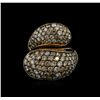 Image 1 : De Grisogono 6.10ctw Fancy Light Brown Diamond Ring - 18KT Rose Gold