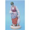 Image 1 : A Meissen figure, modelled as the 'Goose Girl' with one goose under her arm and another at her fe...