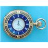 Image 1 : A mid-19th century gold half hunter pocket watch, by AM Watch Company, the dial having roman nume...