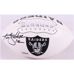 Ken Stabler Signed Raiders Logo Football (Radtke COA)
