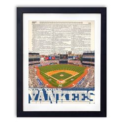 New York Yankees Stadium Unique Original Antique Dictionary Page Art Print
