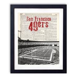 San Francisco 49ers Stadium Unique Original Antique Dictionary Page Art Print