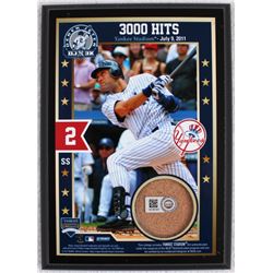 Derek Jeter Moments: '3000 Hits' 5X7 Photo Plaque with Game-Used Yankee Stadium Dirt (Steiner COA & 