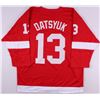 Image 1 : Pavel Datsyuk Red Wings On-Ice Style Custom Stitched Jersey (Size XL)