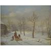 Image 1 : Vigyozo Oil on board Snow scene with children in a sleigh Artist's stamp 15.5ins x 19.5ins...
