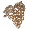 Image 1 : Vintage gold colored grape pin