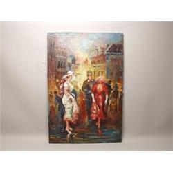 French Impressionist Oil on Canvas