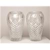 Image 1 : Pr of Tall Cut Crystal Vases Bohemia Labels