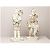 Image 1 : Pair of Carved Bone Figures in Japanese Style