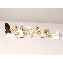 17 Ivory Netsuke Monkeys