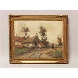 Old Dutch Oil on Canvas Panel 