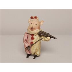 Antique Wind-up Automation of a Fiddleing Pig