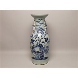 19th C. Chinese Blue & White Porcelain Vase