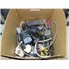 Image 1 : BOX: MISCELLANEOUS ELECTRONICS-POWER SUPPLIES, PROBES, LAMP