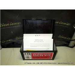 EZ CLING WINDOW SIGN KIT