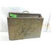 Image 1 : ANTIQUE BRASS OVER WOOD MAGAZINE