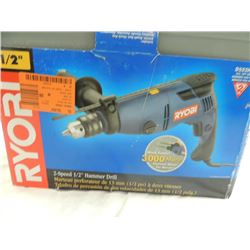 RYOBI 1/2  2 SPEED HAMMER DRILL