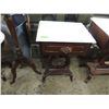 Image 2 : KIMBALL VICTORIAN MARBLE TOP SIDE TABLE