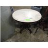 Image 1 : KIMBALL VICTORIAN MARBLE TOP OVAL SIDE TABLE