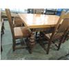 Image 2 : VINTAGE DINING TABLE & 4 CHAIRS