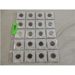 LOT 20 OLD WHEAT PENNIES