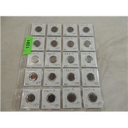 LOT 20 OLD WHEAT PENNIES