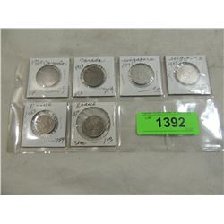 LOT 6 MISC FOREGIN COINS: CANADA, BRASIL, SINGAPOR