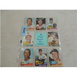 LOT 8 1965 TOPPS BASEBALL CARDS