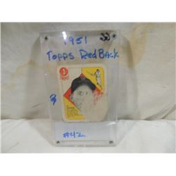 1951 TOPPS RED BACK CARD