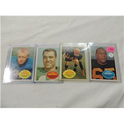 LOT 4 1960 TOPPS FOOTBALL CARDS