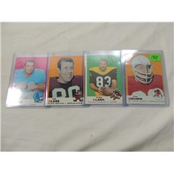 LOT 4 1969 TOPPS FOOTBALL CARDS