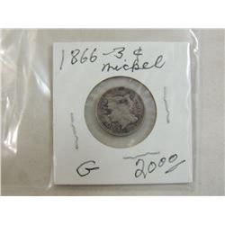 1866 3 CENT NICKEL