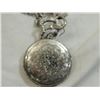 Image 3 : MODERN SILVERTONE TRAIN POCKET WATCH W/ CHAIN