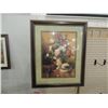 Image 1 : LARGE DECORATIVE FLORAL GALLERY ART