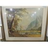 Image 2 : VINTAGE LITHOGRAPH MOUTAIN SCENE