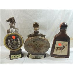 LOT 3 VINTAGE JIM BEAM DECANTERS