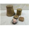 Image 1 : LOT 5 ANTIQUE TINS, COIN BANKS,