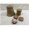 Image 2 : LOT 5 ANTIQUE TINS, COIN BANKS,