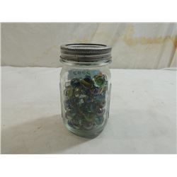 JAR VINTAGE MARBLES
