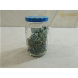 JAR VINTAGE MARBLES