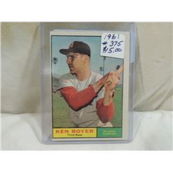 1961 TOPPS KEN BOYER #375 BASEBALL CARD