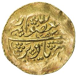 MANGHIT OF BUKHARA: Muzaffar al-Din, 1860-1886, AV tilla (4.54g), Bukhara, AH1283//1283