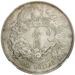 CHINA: Hsuan Tung, 1908-1911, AR dollar, year 3 (1911)