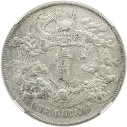CHINA: Hsuan Tung, 1909-1911, AR dollar, year 3 (1911)