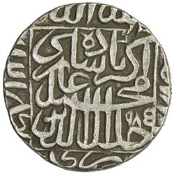 MUGHAL: Akbar I, 1556-1605, AR rupee (11.34g), Bhakkar, AH985