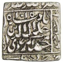 MUGHAL: Akbar I, 1556-1605, AR square rupee (10.52g), Dhaka, AH1015 (sic). KM-—, Zeno-154023